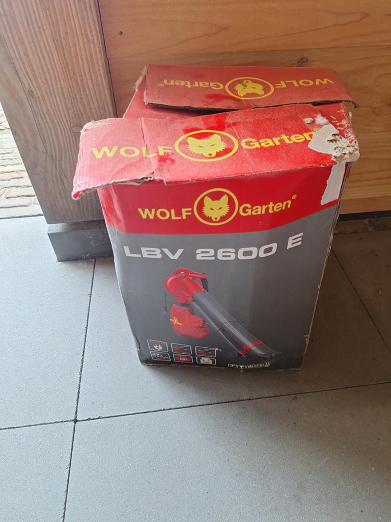 Wolf-Garten LBV 2600 E Bladblazer/Bladzuiger, Ophalen, Handgedragen, Nieuw, Met zuigfunctie