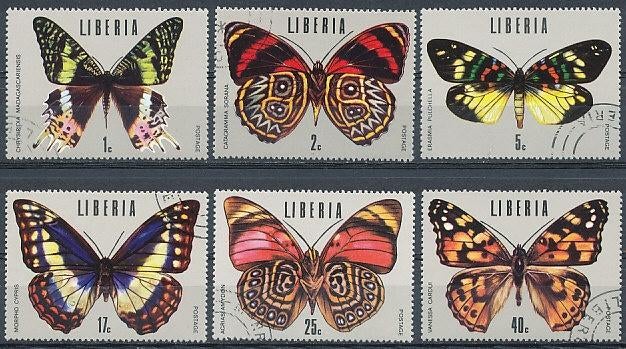 Liberia 1974 M930-935 gest., Ophalen of Verzenden, Overige landen, Gestempeld