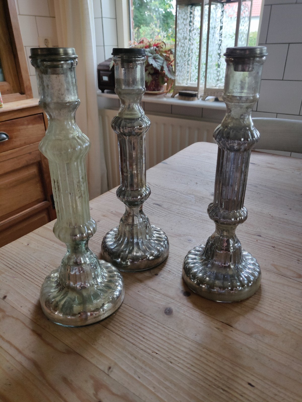 Zilverglas kandelaars, Ophalen of Verzenden