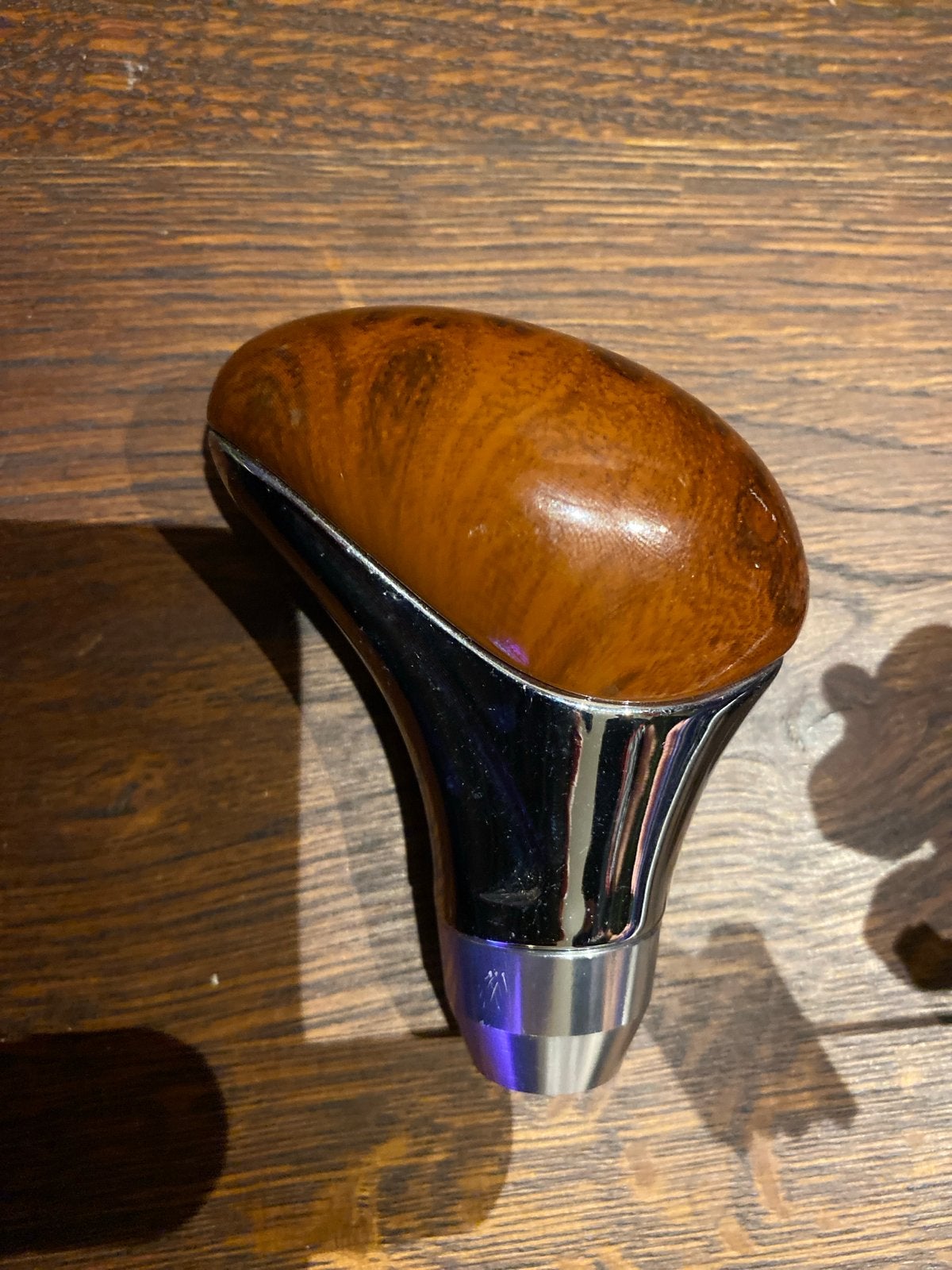 Houten en chromen pookknop, Ophalen of Verzenden, Nieuw, Universele onderdelen