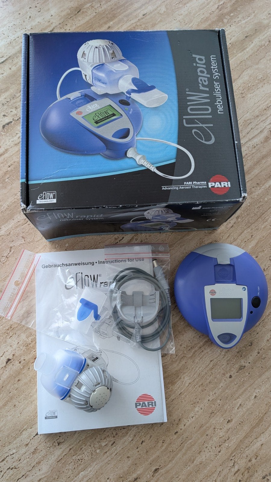 Pari eFlow rapid Portable vernevelaar systeem, Diversen, Ophalen of Verzenden, Zo goed als nieuw