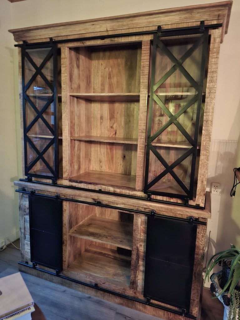 mangohouten buffetkast, Huis en Inrichting, Ophalen, Met deur(en), 200 cm of meer, Overige materialen