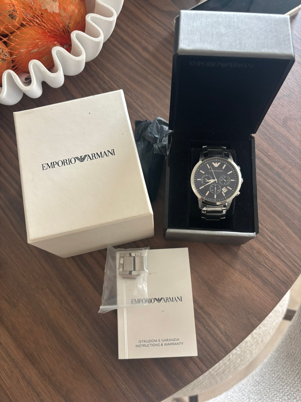 Armani Horloge AR2448, Ophalen of Verzenden, Zo goed als nieuw, Staal, Overige merken