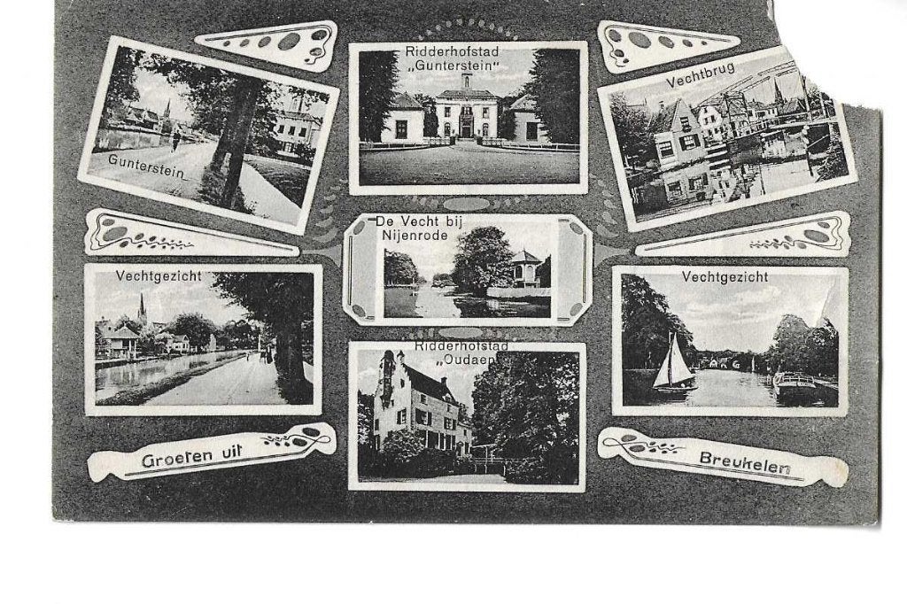 breukelen 7 x  uitg klaarenbeek  helaas beschadigd rb, Verzenden, 1920 tot 1940, Gelopen, Utrecht