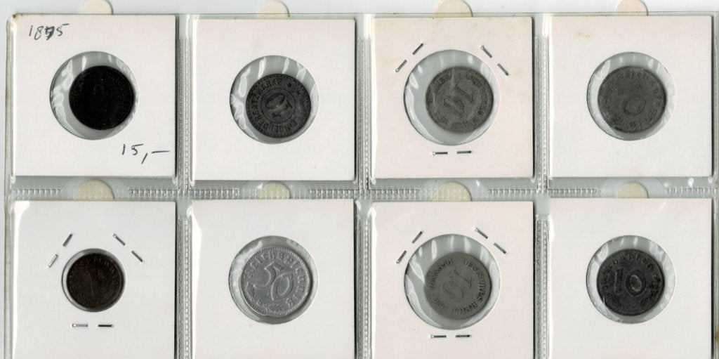 8 munten Duitsland 1875-1941, Ophalen of Verzenden, Duitsland