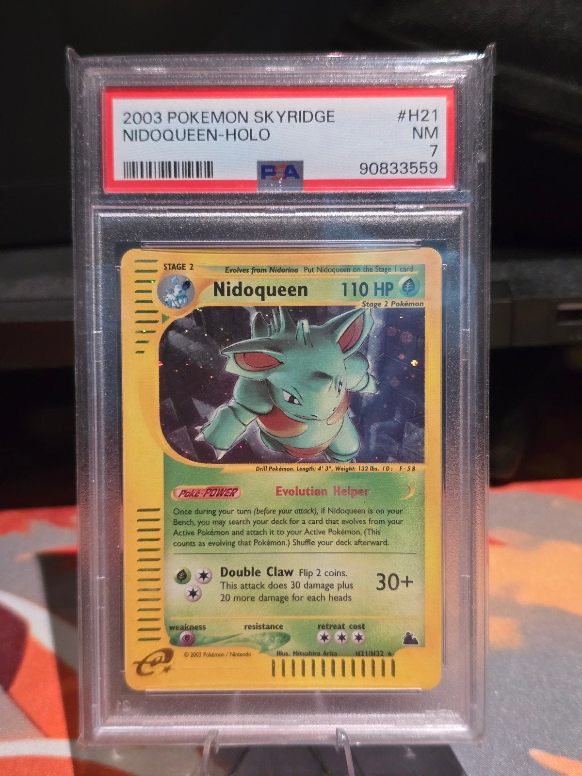Nidoqueen Skyridge PSA 7 | H21/H32, Ophalen of Verzenden, Zo goed als nieuw