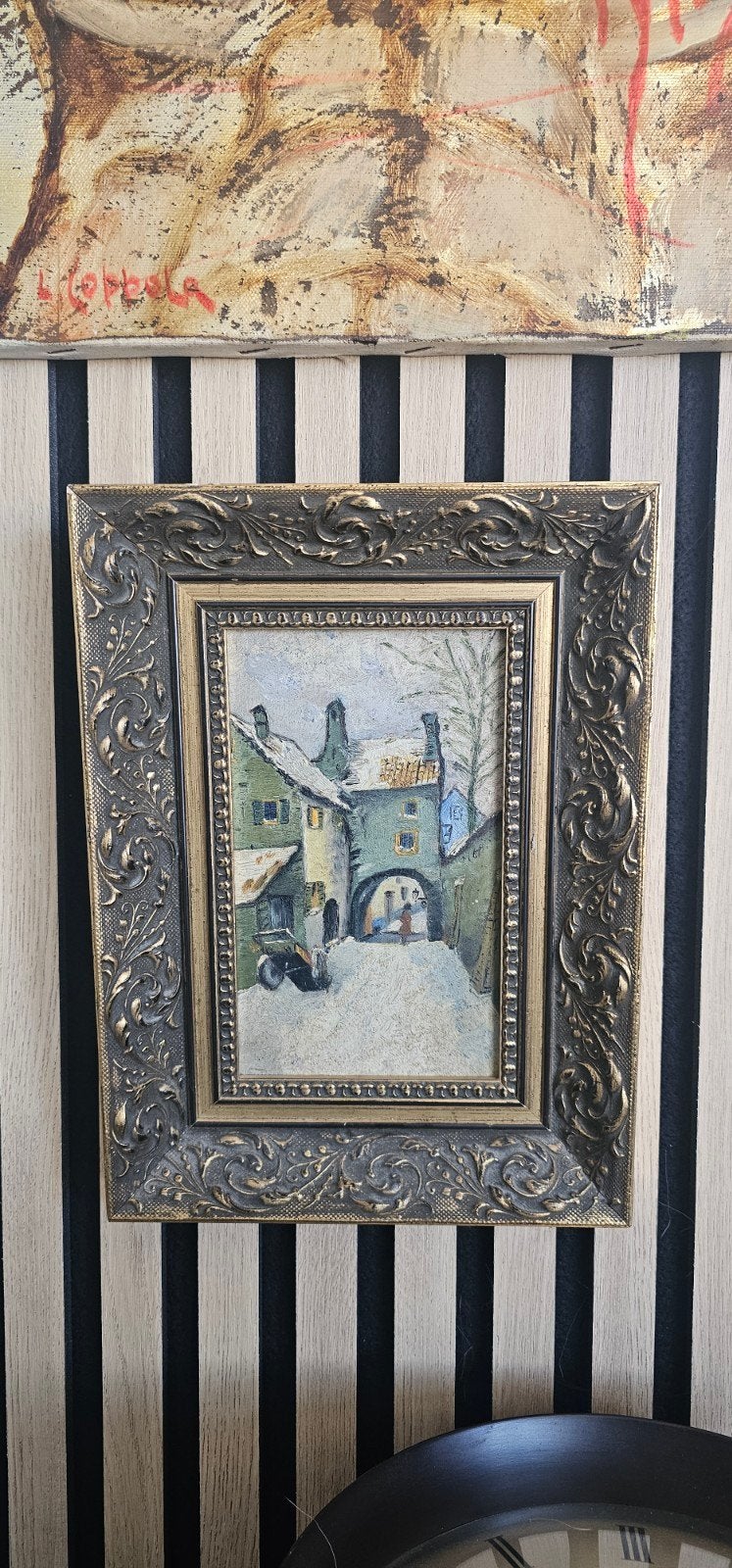 19e-eeuws wintergezicht - Rijksmuseum onderzoek, Paneel, Ophalen of Verzenden, Olieverf, Klassiek