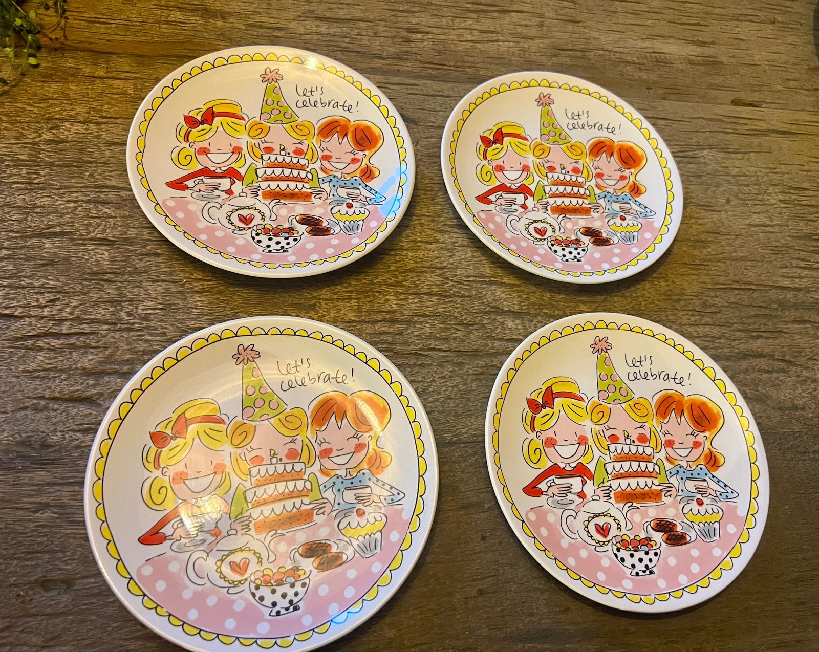 4x bordje Blond Amsterdam, Huis en Inrichting, Ophalen of Verzenden, Zo goed als nieuw, Bord(en), Aardewerk
