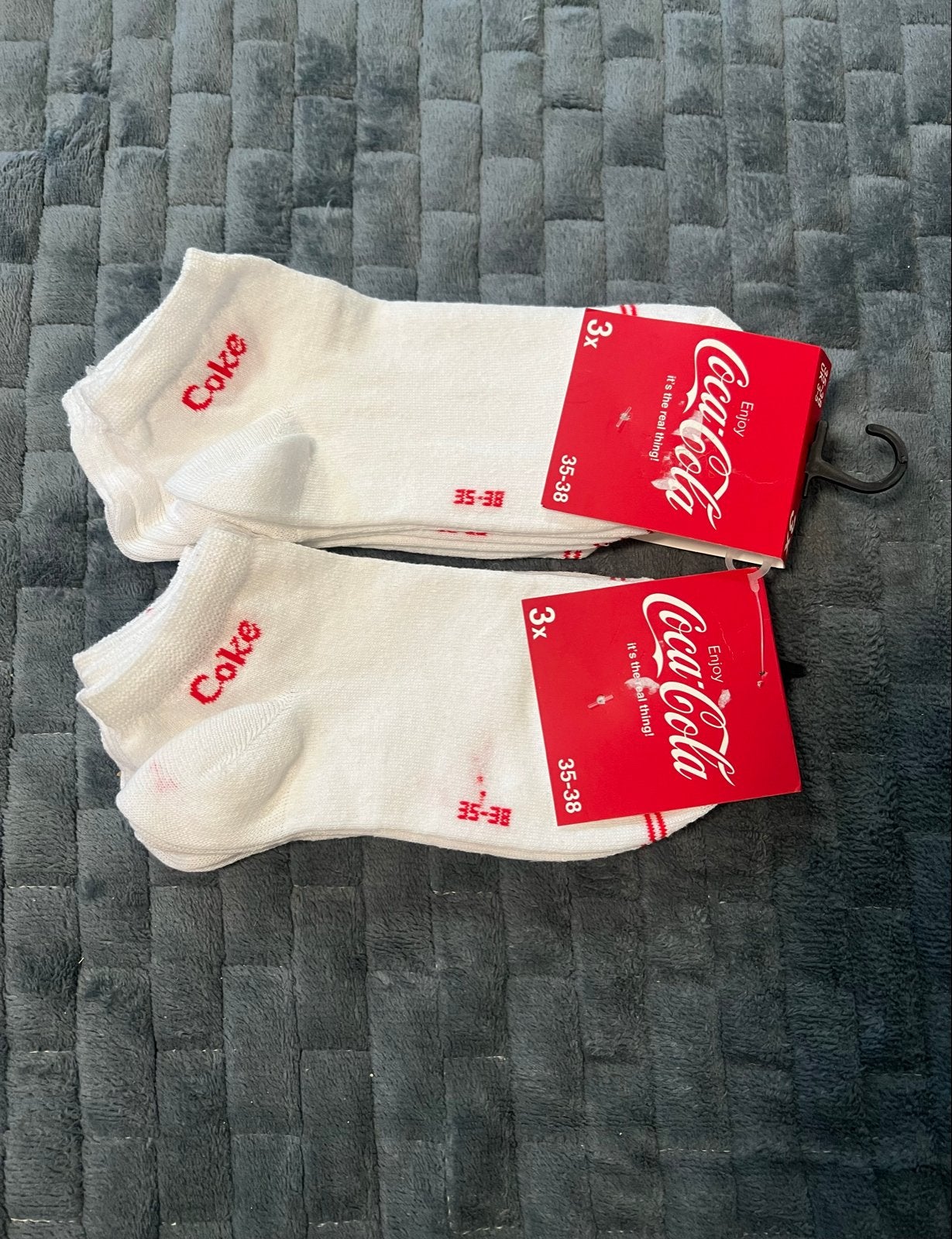 NIEUW, set van 2x 3 paar Coca-Cola sneaker sokken, mt 35-38, Ophalen of Verzenden, Nieuw, Jongen of Meisje, Sokken