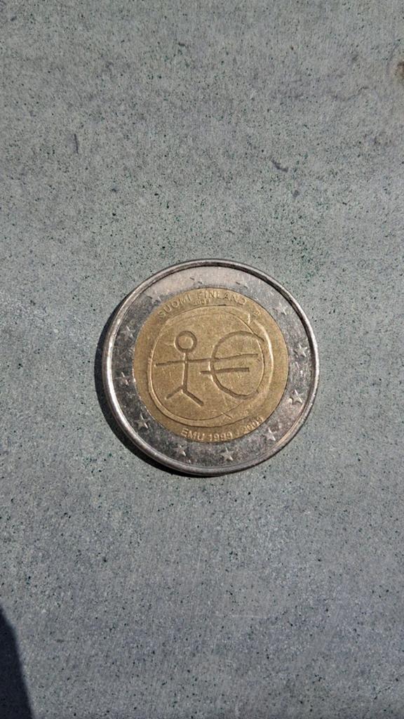 2 euro munt stickman 2009 suomi finland, Postzegels en Munten, Munten | Europa | Euromunten, Ophalen of Verzenden, Finland, 2 euro