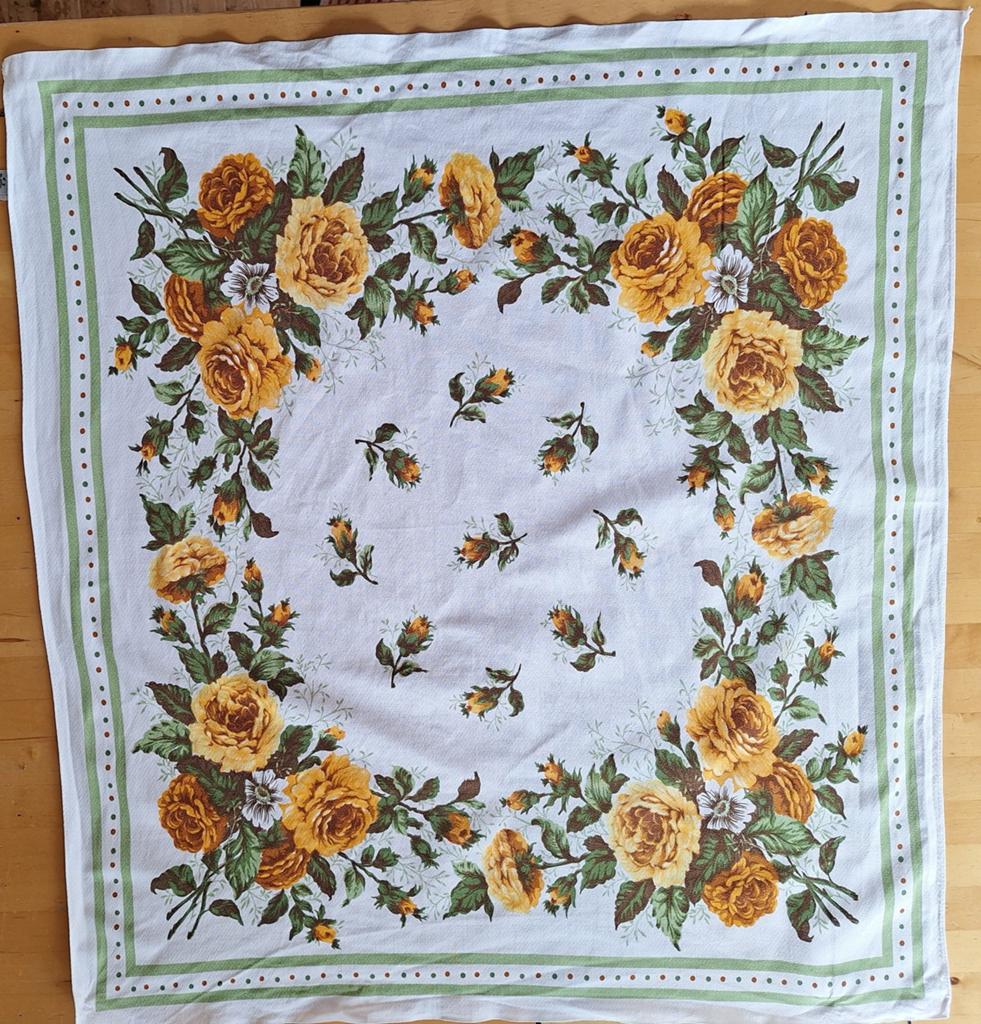 Vlisco tafelkleed, retro, bloemen, katoen, Huis en Inrichting, Ophalen of Verzenden, Rechthoek