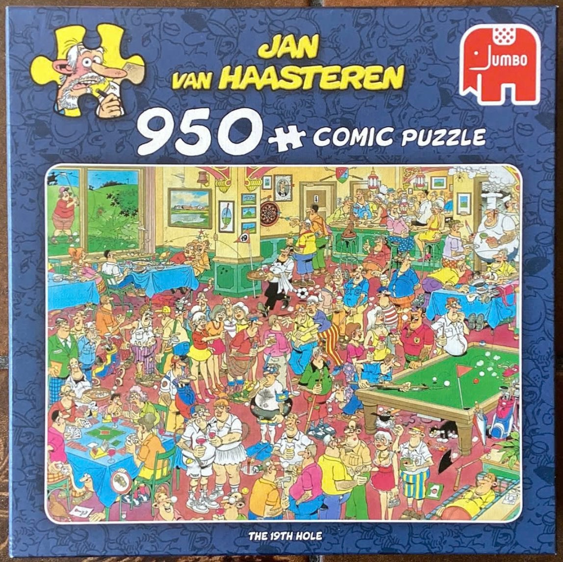 Jan van Haasteren 950 stukjes The 19h Hole, Ophalen of Verzenden, 500 t/m 1500 stukjes, Zo goed als nieuw