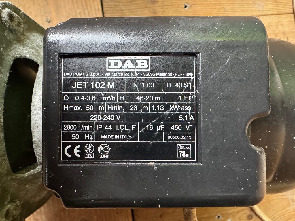 DAB JET 102 M (1 HP), Ophalen, Gebruikt, Beregeningspomp