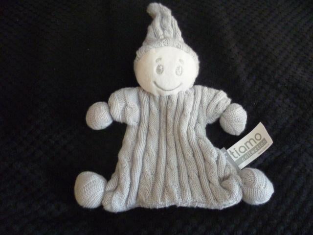 Licht grijs gebreide stof tut popje/ spookje van Tiamo, Ophalen of Verzenden, Zo goed als nieuw, Overige typen