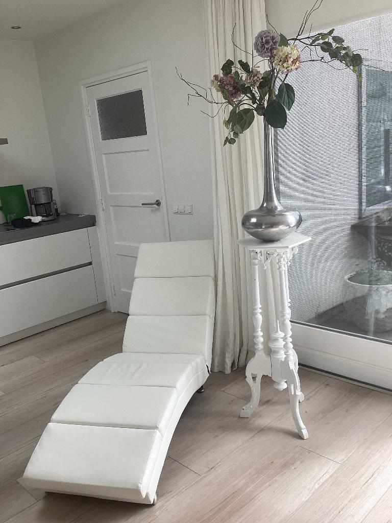 Mooie loungebank zgan kunstleer zie maten op foto, Ophalen, Zo goed als nieuw, Kunststof
