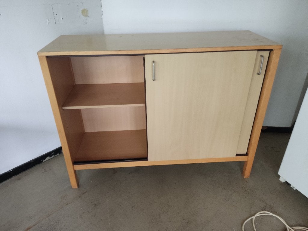 Blank houten schuifkast, Antiek en Kunst, Ophalen