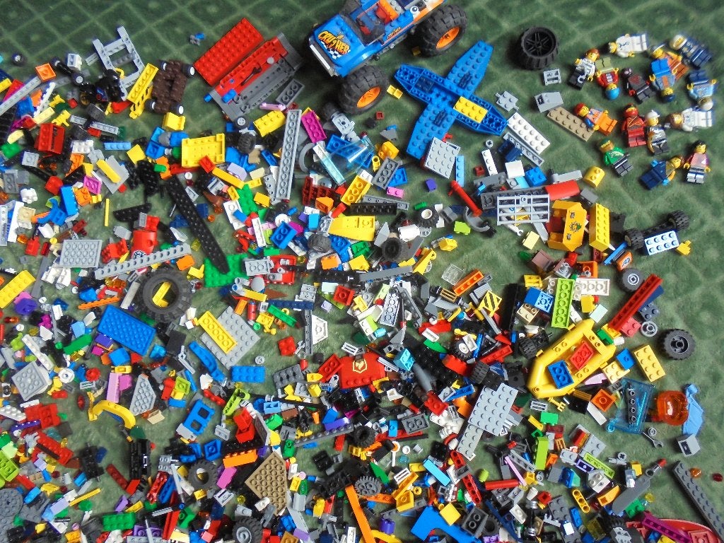 Foto 6 van grote partij losse lego met poppetjes