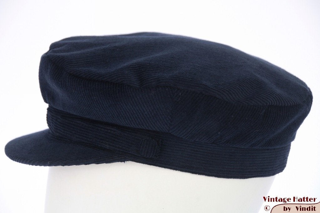 Kapiteinspet Hawkins donker blauw ribfluweel maat 57 nieuw, Nieuw, Ophalen of Verzenden, Hawkins, Pet