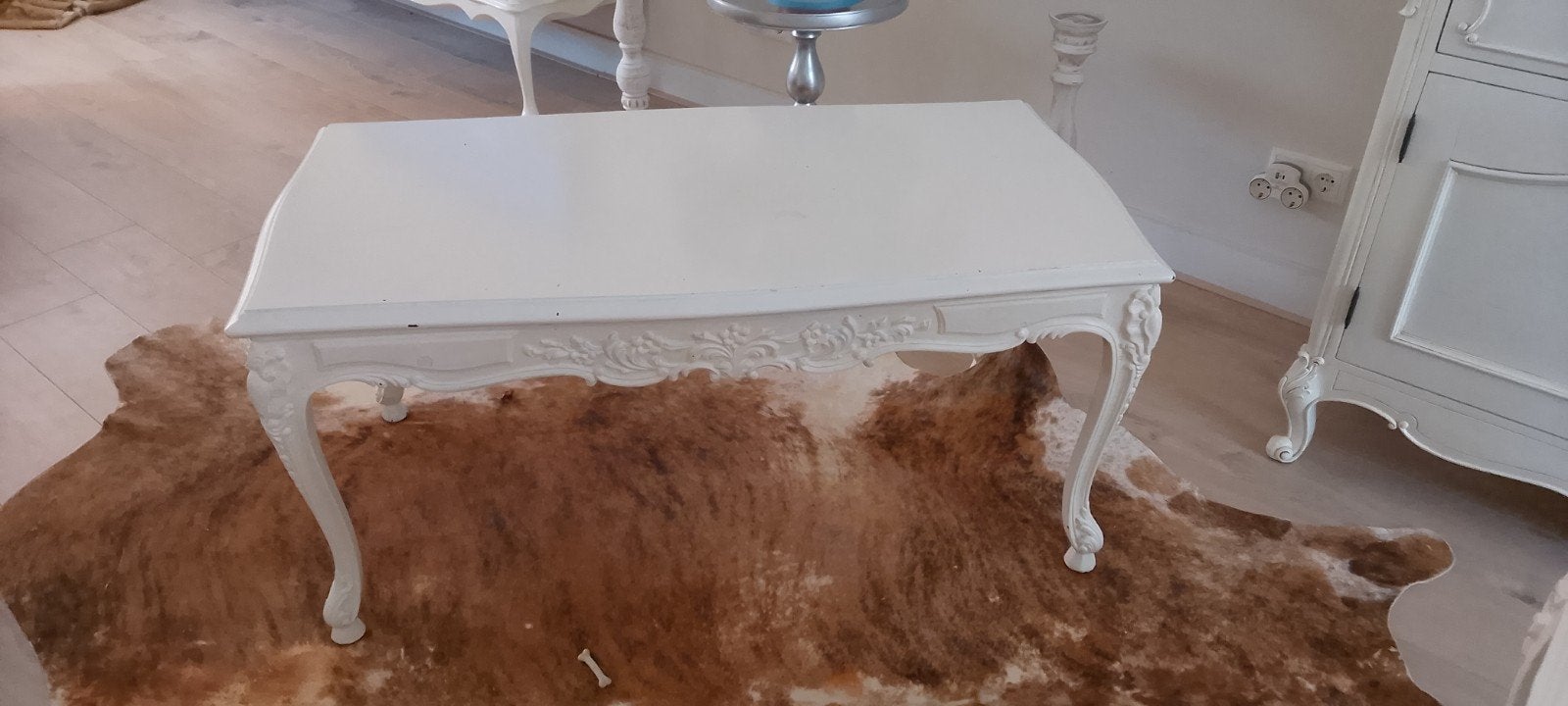 salontafel wit 158 lang breed 56  hoog 50cm, Ophalen, Gebruikt, 100 tot 150 cm, 50 tot 75 cm