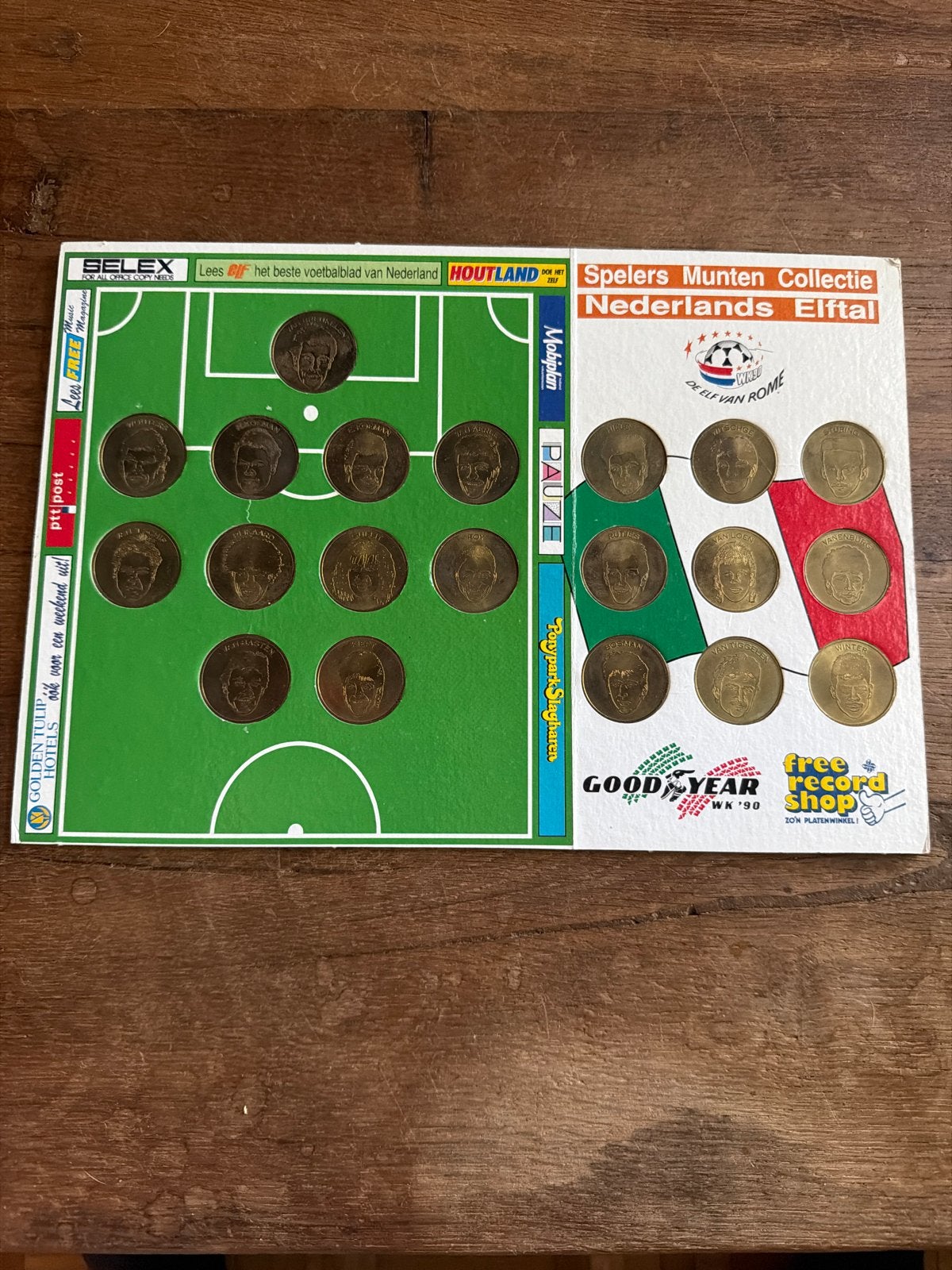 Spelers Munten Collectie Nederlands Elftal WK '90, Postzegels en Munten, Ophalen of Verzenden, Verzamelmap