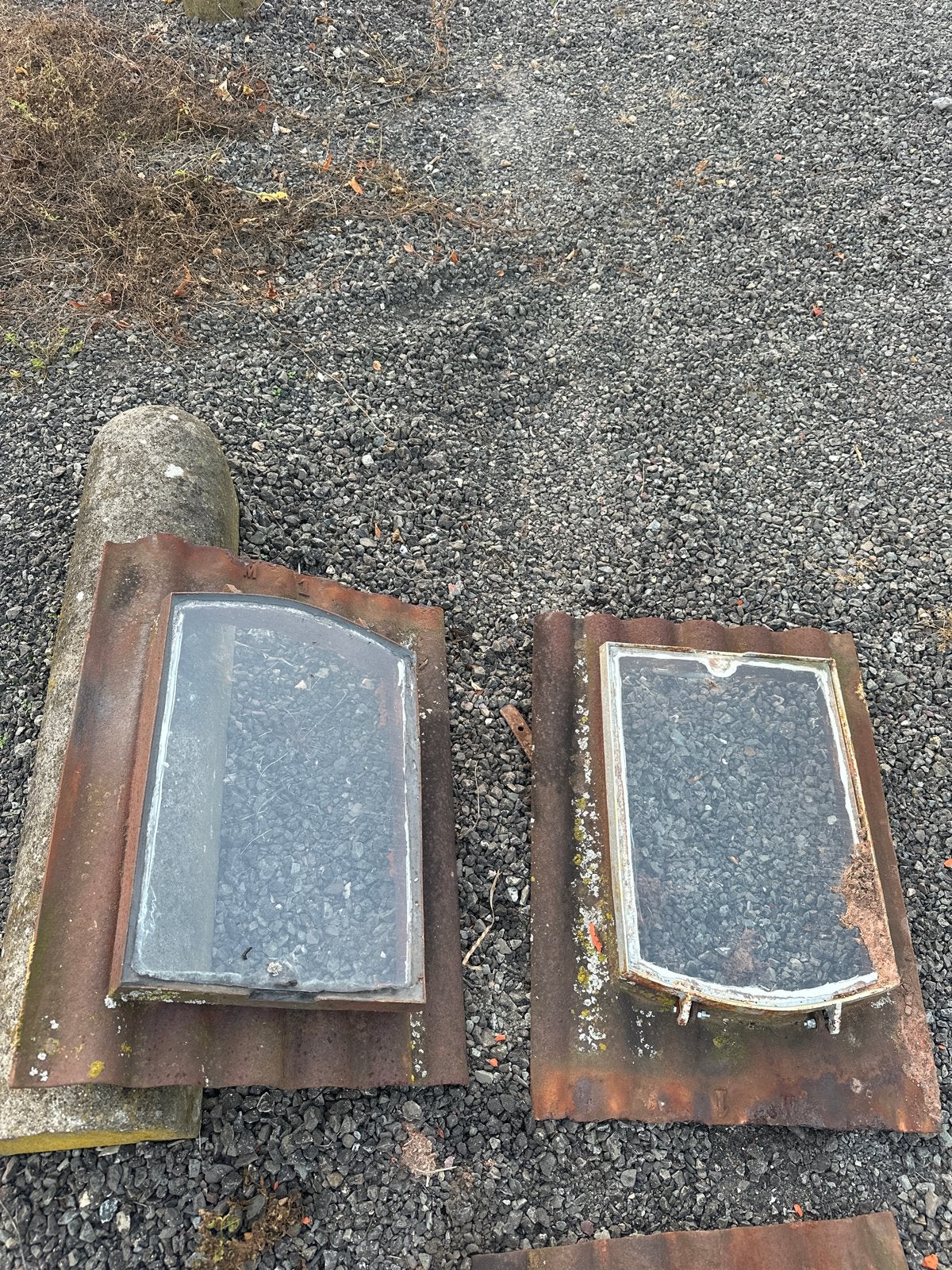 Oude dakramen / daklichten - 3 stuks, Doe-het-zelf en Verbouw, Ophalen of Verzenden, Gebruikt, Dakraam, Minder dan 80 cm