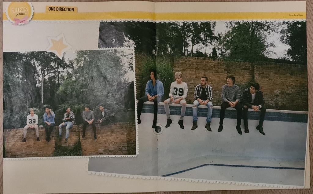 Mooie poster (A3) ONE DIRECTION (TINA), Verzamelen, Rechthoekig Liggend, Nieuw, Ophalen of Verzenden, A1 t/m A3