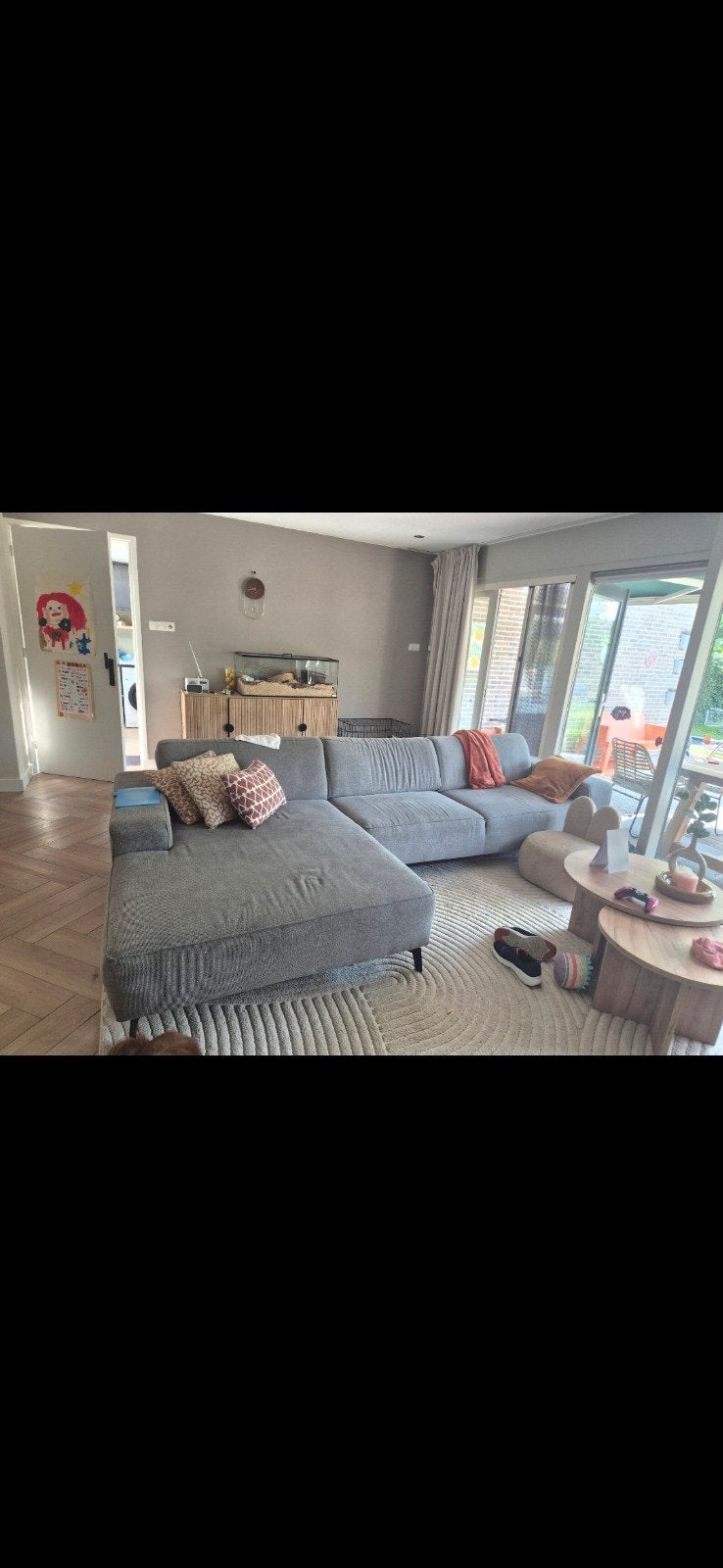 goedkope, goede staat, hoekbank Mik - jaxx choice, Huis en Inrichting, Ophalen, Gebruikt, Vierpersoons of meer