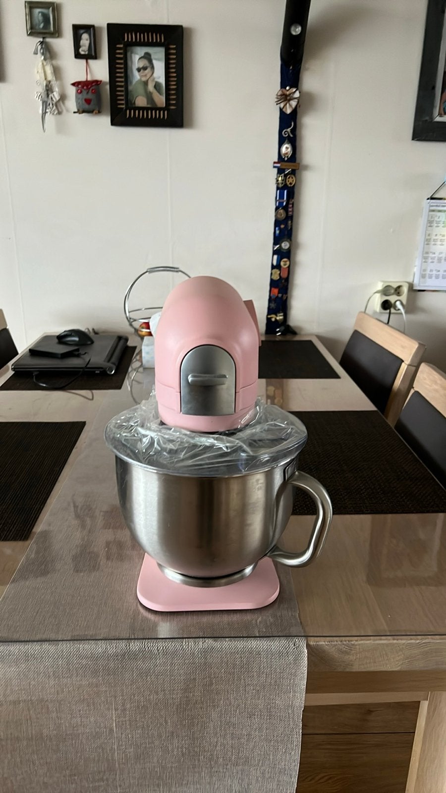 CREATE DOWNMIX RETRO Keukenmachine - Roze met accessoires, Witgoed en Apparatuur, 4 liter of meer, Ophalen, Nieuw, 3 snelheden of meer