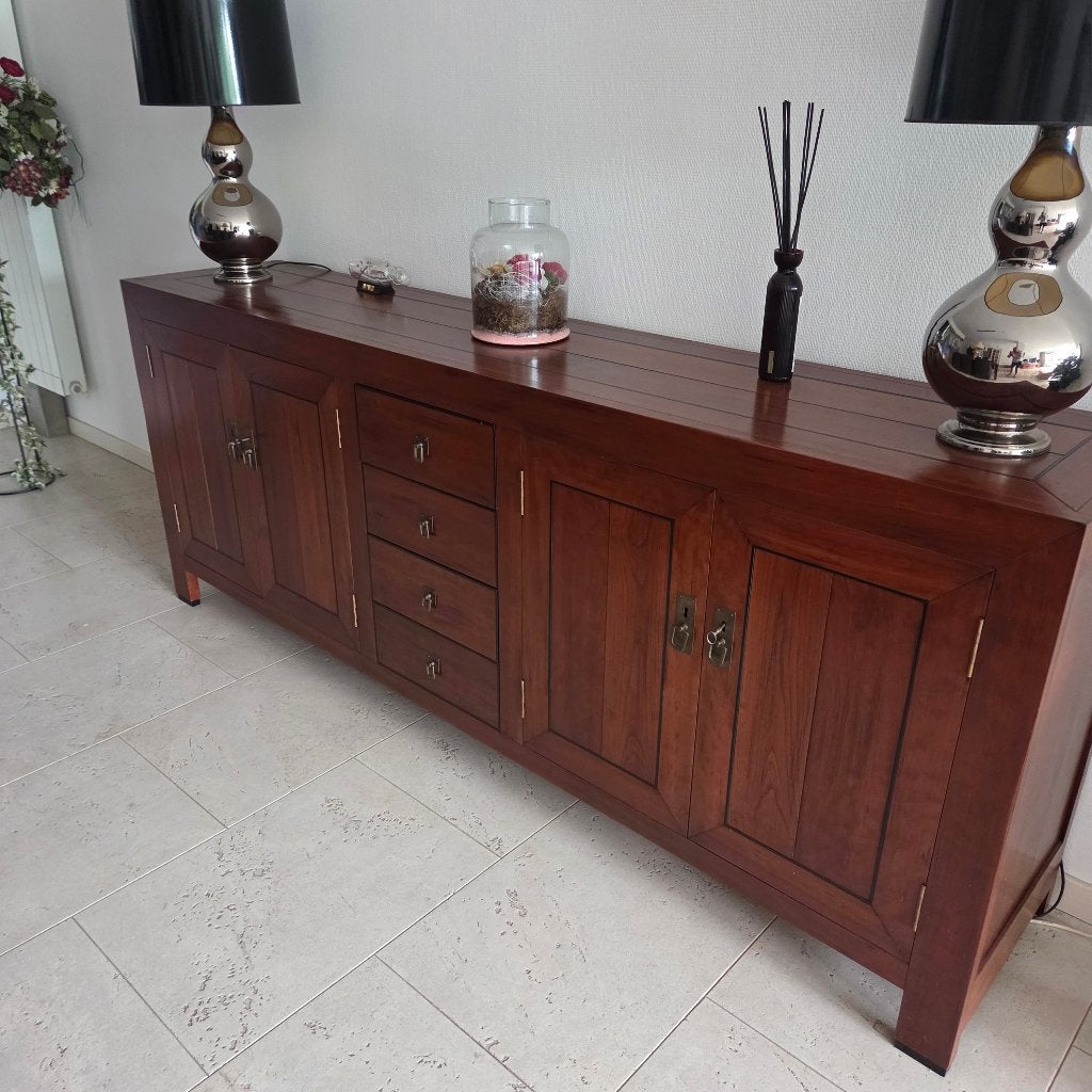 Dressoir Kersenhout, Ophalen, Met deur(en), Zo goed als nieuw, 200 cm of meer