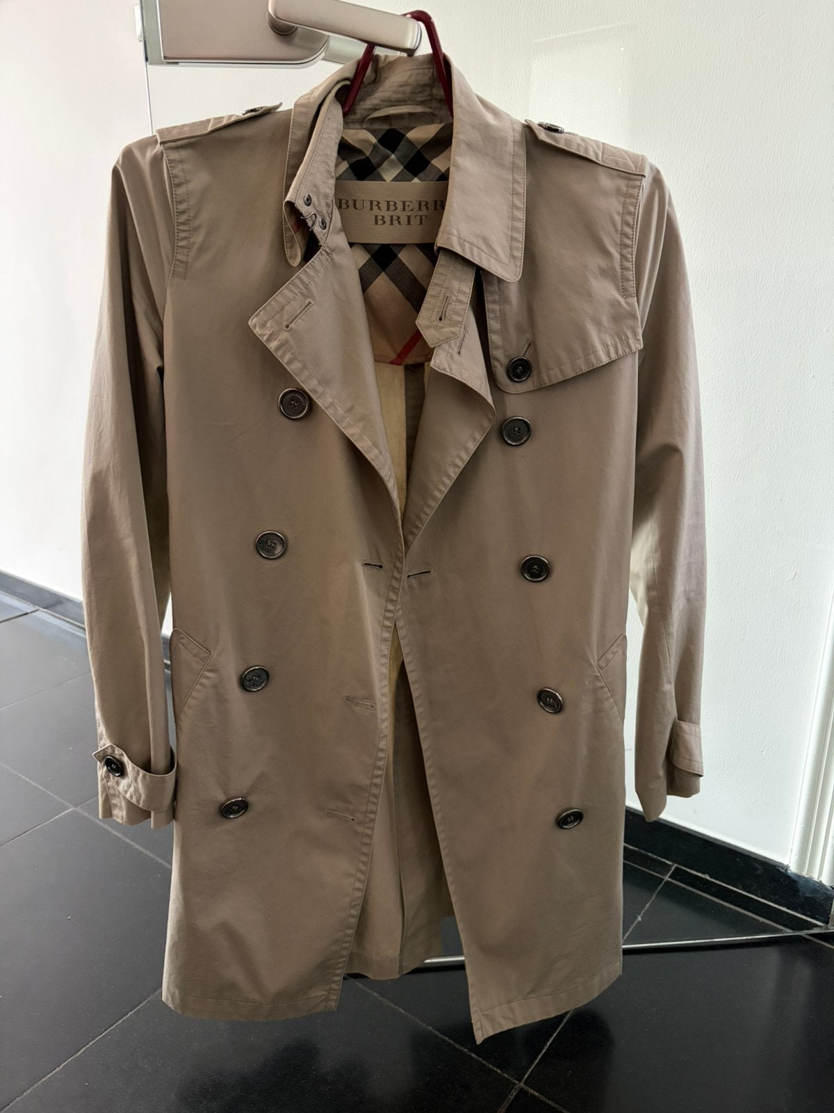 Burberry Brit jas vrouwen maat 38, Ophalen of Verzenden, Zo goed als nieuw, Maat 38/40 (M), Beige