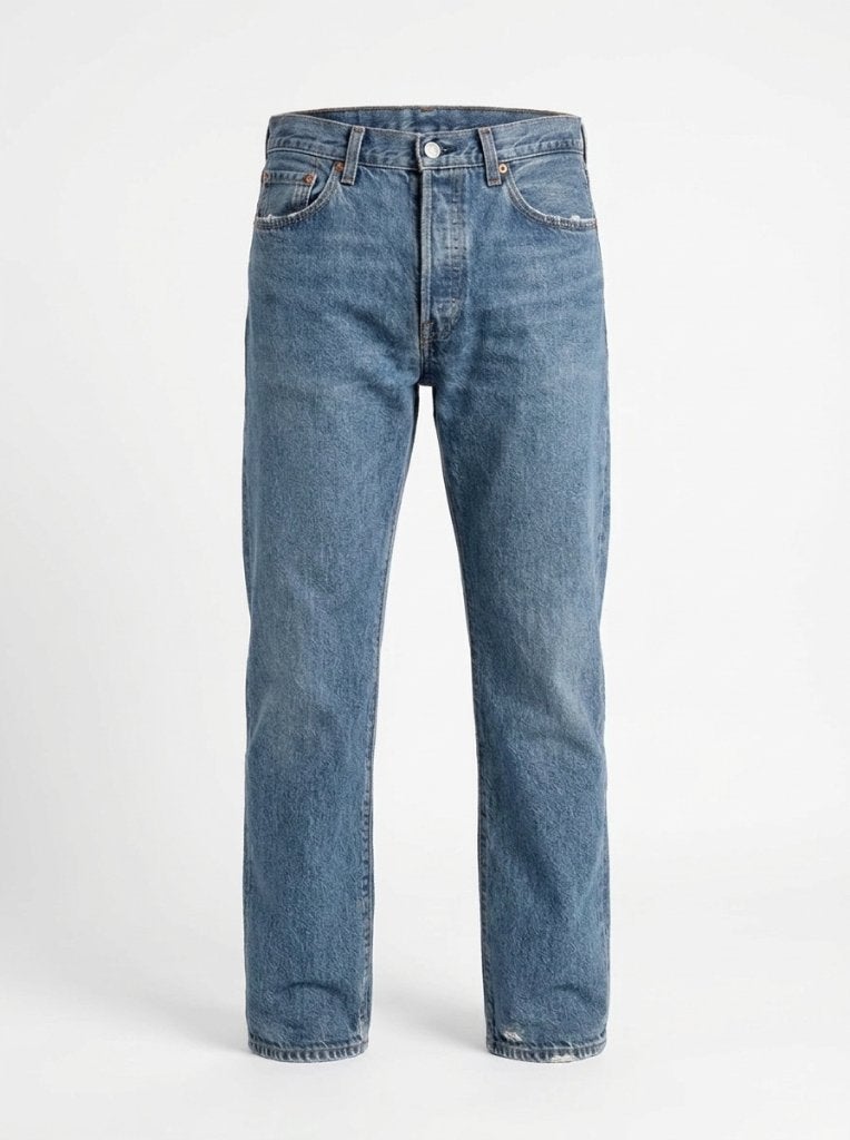 RT-0079 Levi's 501 straight jeans middenblauw heren W34 L27, Levi's, Blauw, Ophalen of Verzenden, Zo goed als nieuw