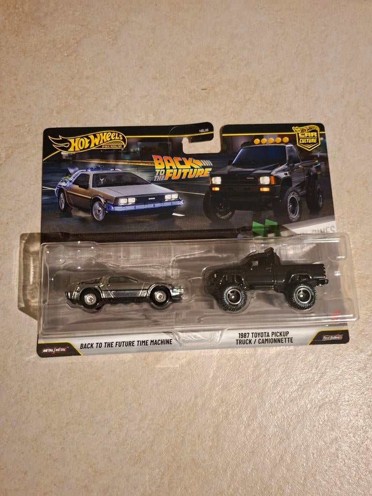 Hot Wheels Back to the Future Time Machine & Toyota Pickup, Ophalen of Verzenden, Nieuw, Auto
