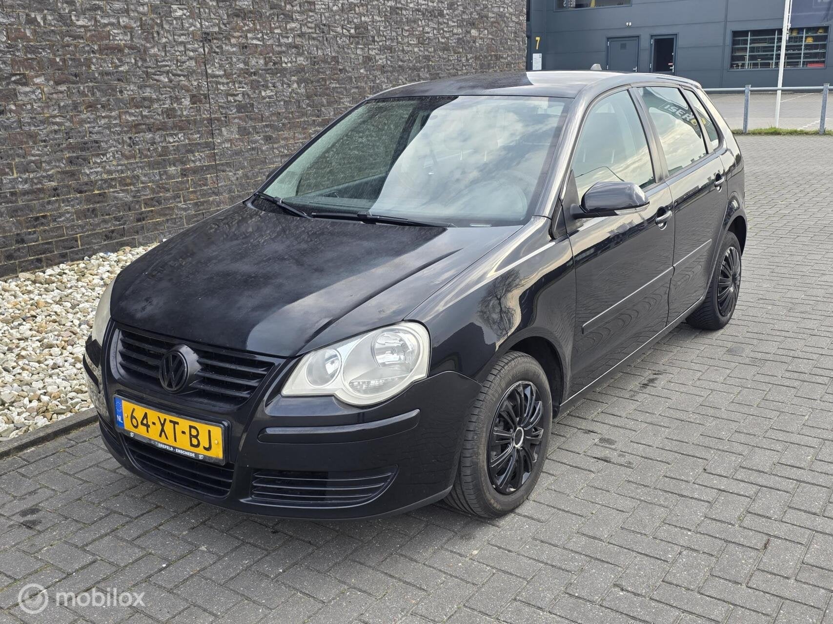 Volkswagen Polo 1.4-16V Optive - Airco - Cruise - Automaat!, Gebruikt, 4 cilinders, Zwart, Bedrijf