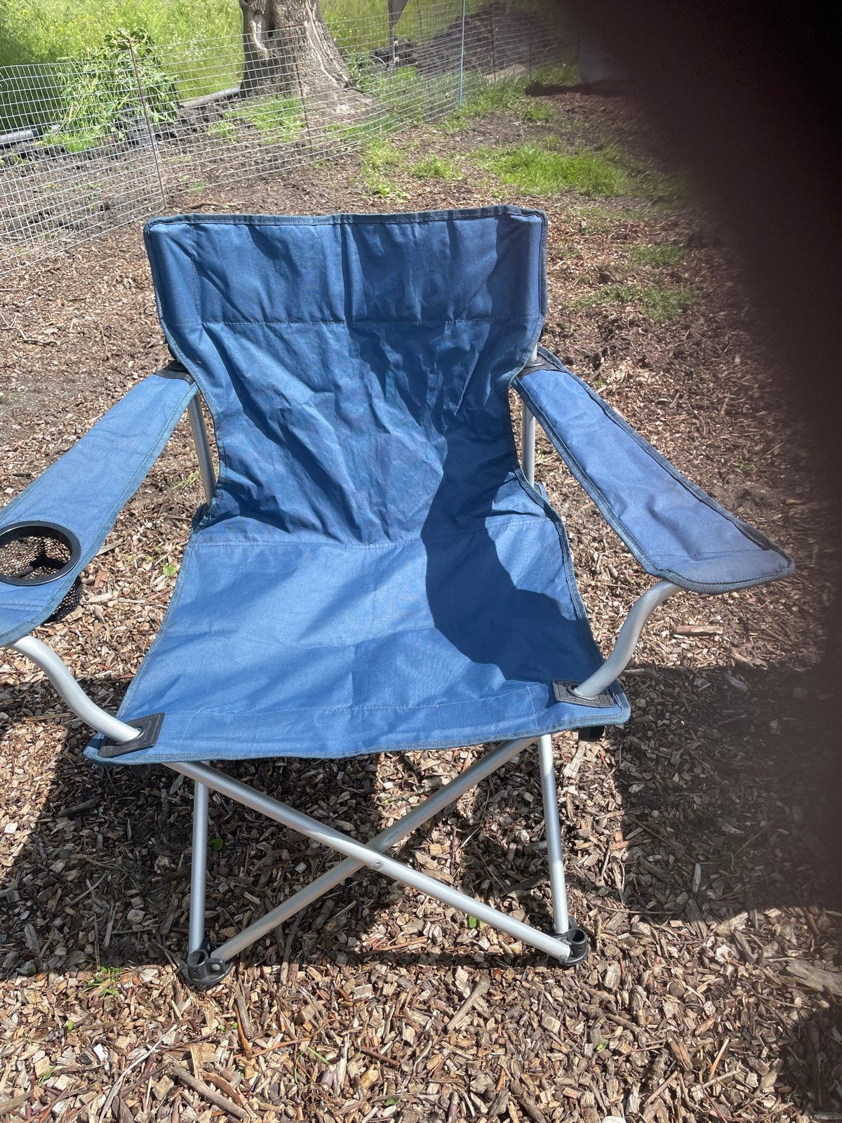 Opvouwbare campingstoel 2x- Blauw, Ophalen, Gebruikt, Campingstoel