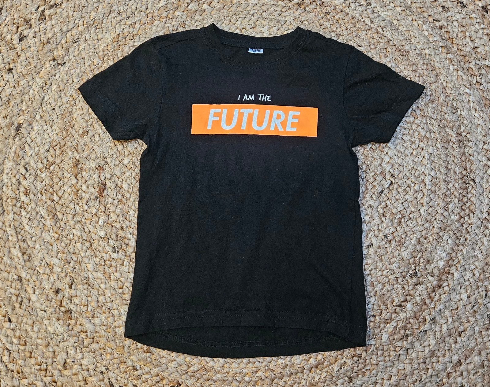 Zwart tshirt future maat 110/116, Zeeman, Ophalen of Verzenden, Zo goed als nieuw, Shirt of Longsleeve