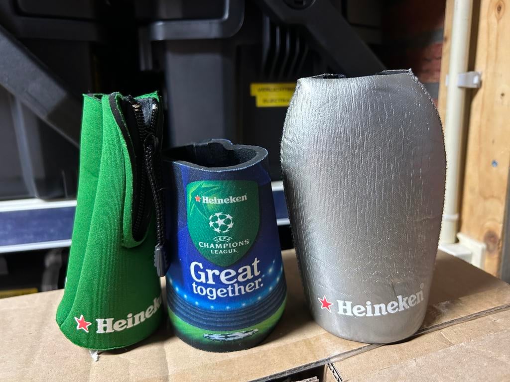 3 verschillende Heineken fles/blik koelers coolers in 1 koop, Ophalen, Zo goed als nieuw, Verpakking