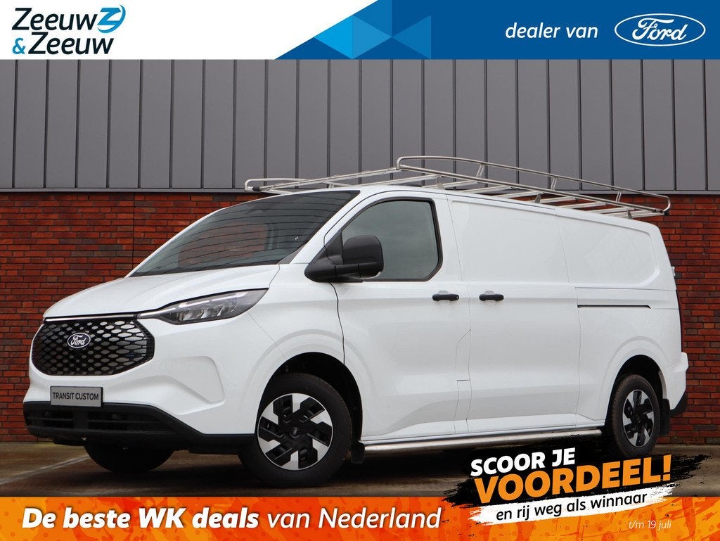 Ford E-Transit Custom 340 L2H1 Trend 65 kWh | 2x Schuifdeur, Automaat, 12 maanden, Parkeersensor, 329 km