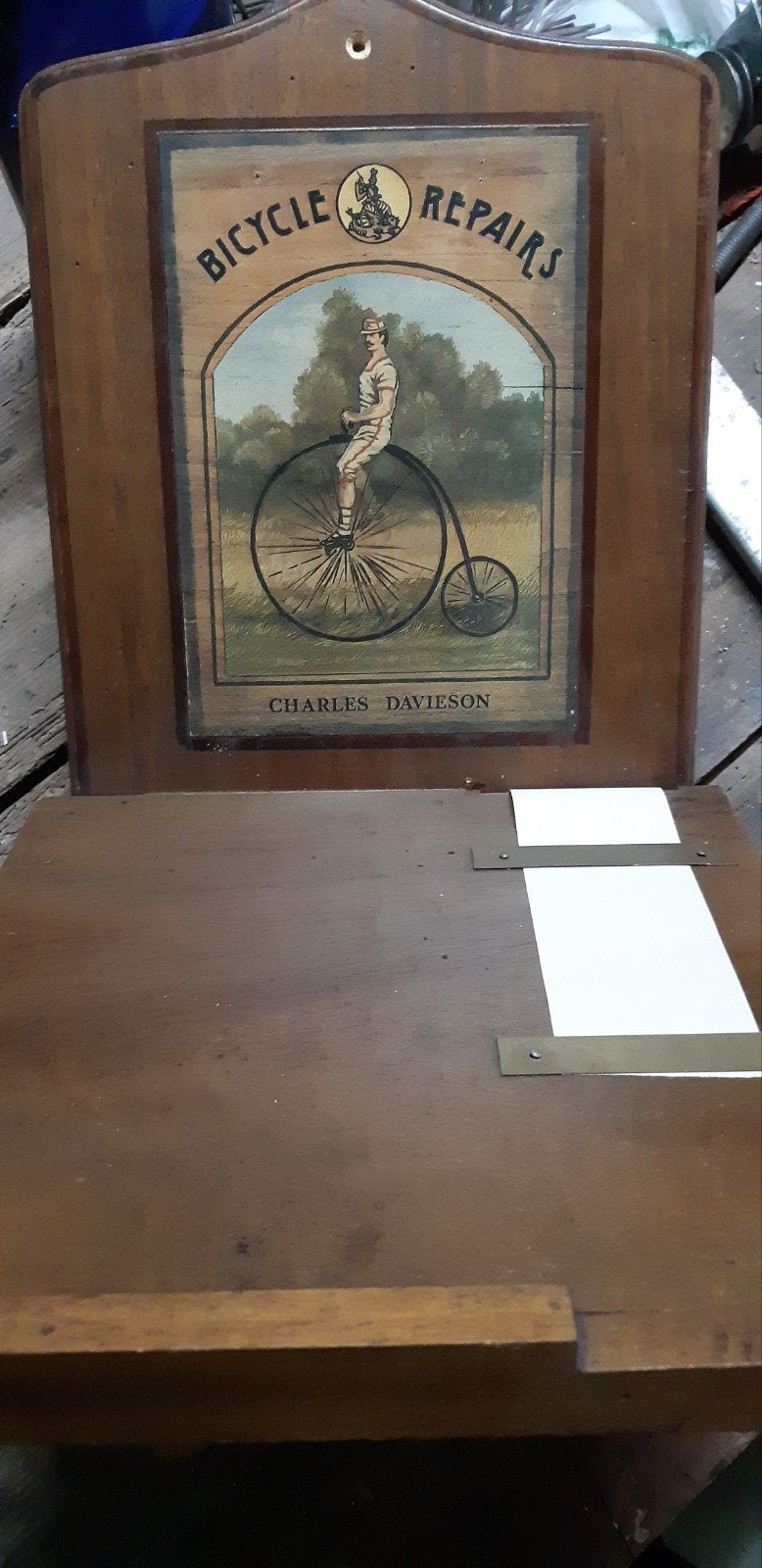 Antieke schrijfblok voor aan de muur., Ophalen, Rechthoekig, Minder dan 50 cm