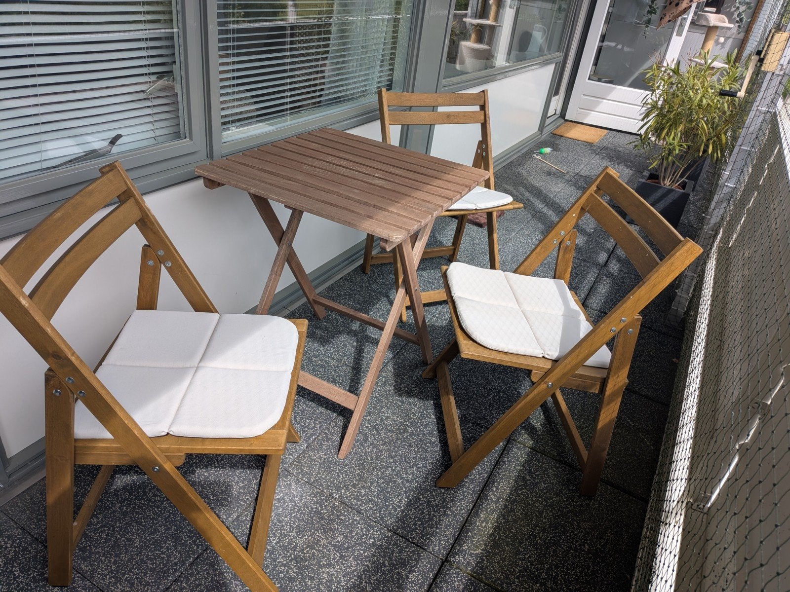 Ikea tuinsetje, Tuin en Terras, Ophalen, Gebruikt, Hardhout, 2 zitplaatsen