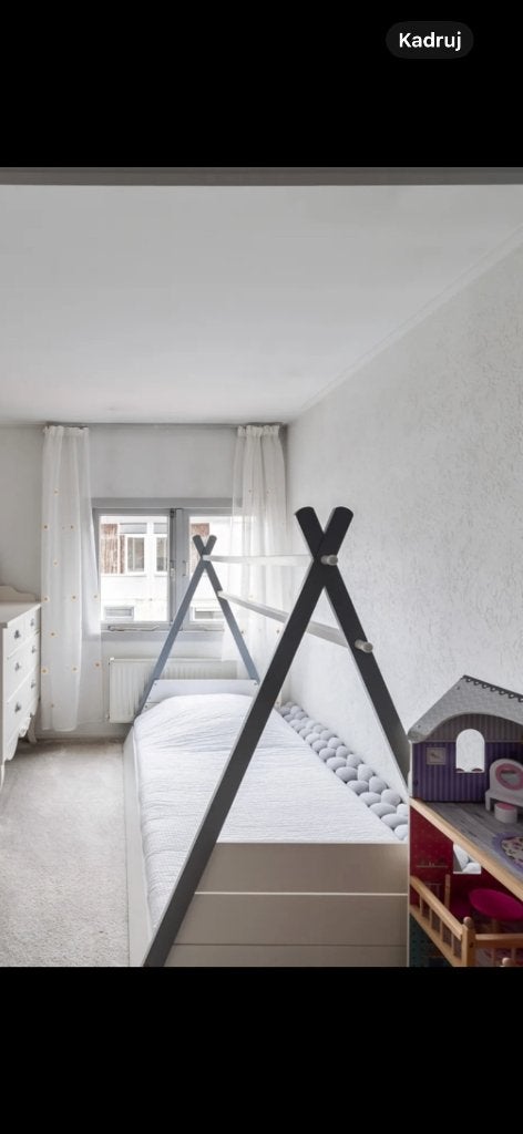 Kinderbed tipi 90 x 190 met matras, Kinderen en Baby's, Ophalen, 85 tot 100 cm, Gebruikt, Matras