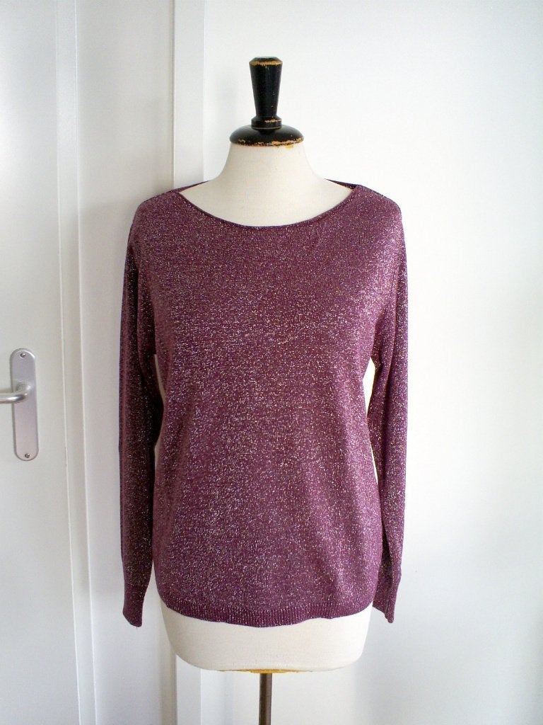 NIEUW __ lurex truitje van BE ONE mt. M in bordeaux kleur, Kleding | Dames, Maat 38/40 (M), Verzenden, Nieuw, Be One