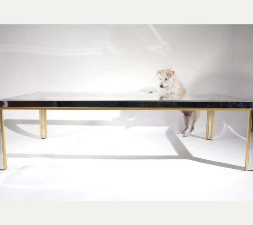 Hollywood Regency Coffee Table Renato Zevi 1970 Chroom, Ophalen