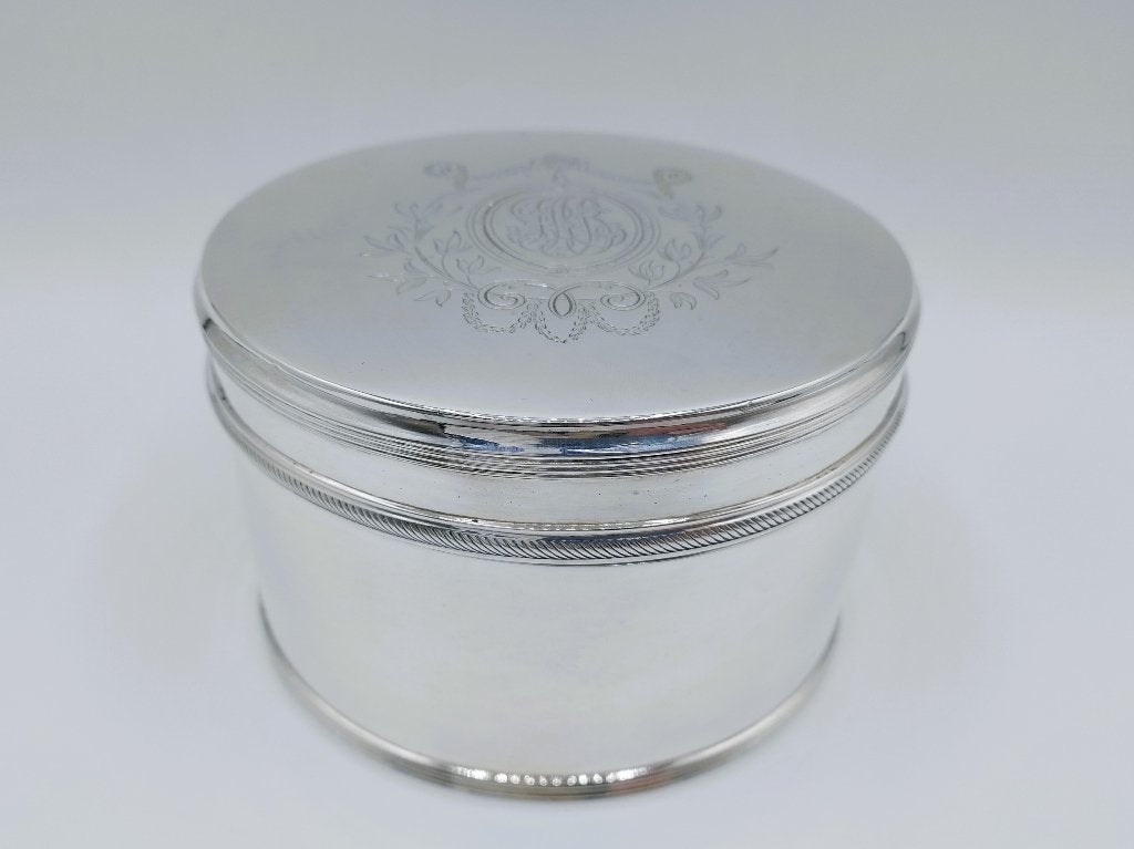 Zilveren koektrommel, E. Adelaar, Amsterdam, 1822