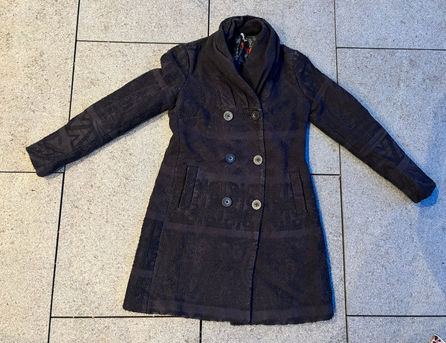 Desigual Zwarte Winterjas Maat 36 (S), Ophalen of Verzenden, Gedragen, Maat 36 (S), Zwart
