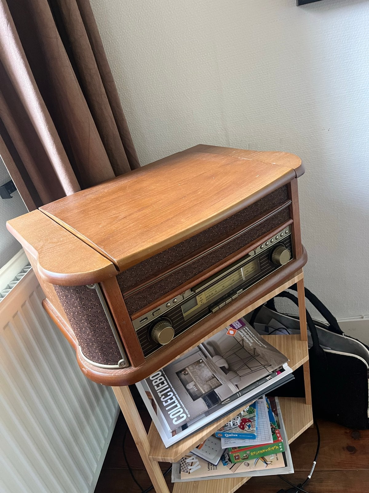 Vintage Platenspeler met Radio en Platen Collectie, Ophalen, Gebruikt, Platenspeler, Overige merken