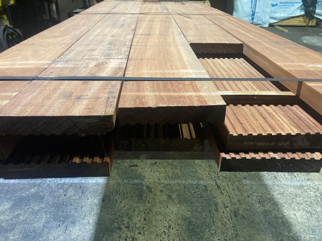 vlonderplanken-planken-Hardhout-Angelim Vermelho-57x190mm, Ophalen, Nieuw, Hout