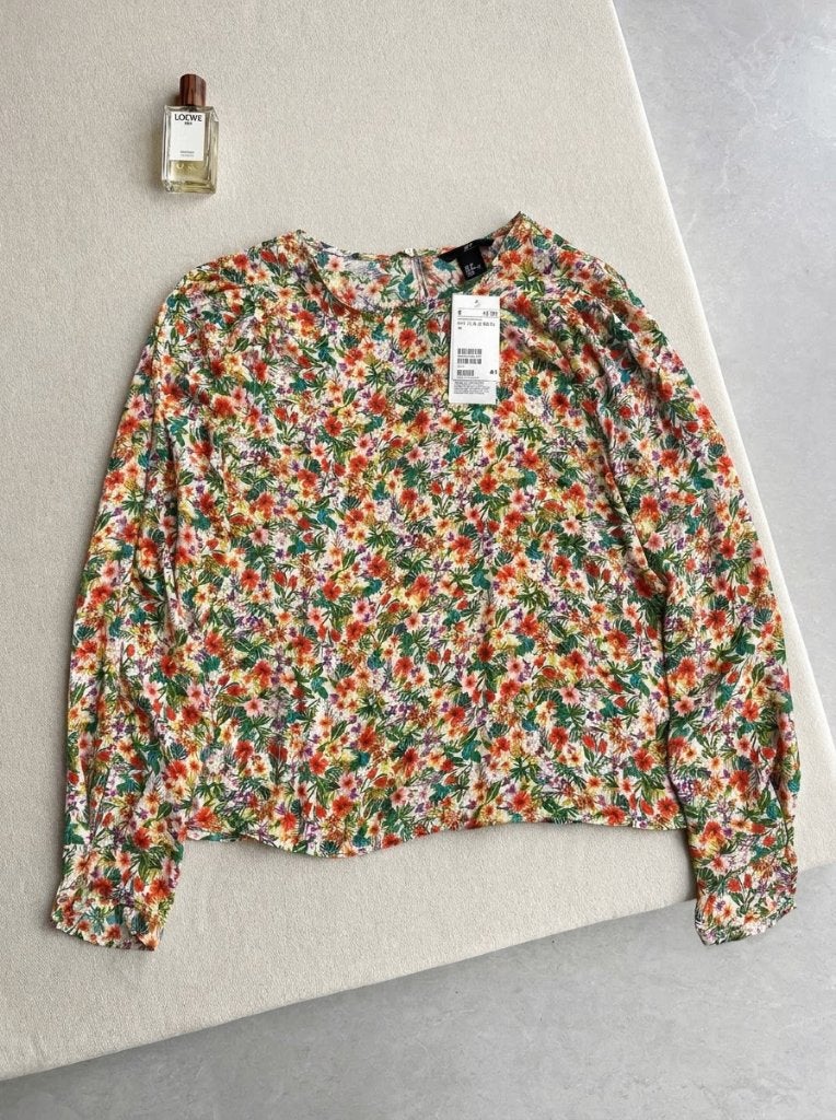 H&M Blouse Dames - Maat L, Kleding | Dames, Blouses en Tunieken, H&M, Meerkleurig, Maat 42/44 (L), Nieuw