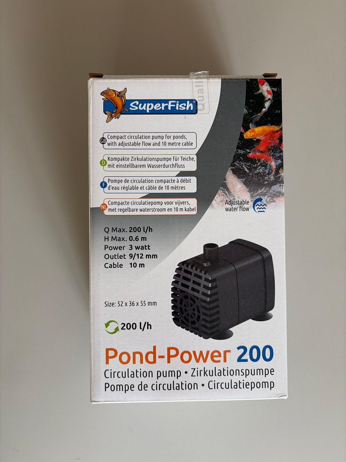 SuperFish Pond-Power 200 Compacte circulatiepomp, Tuin en Terras, Ophalen of Verzenden, Nieuw
