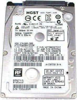 Hitachi Travelstar HTS725050A7E630 500GB HDD 2.5" SATA, Intern, Ophalen of Verzenden, Zo goed als nieuw, HGST