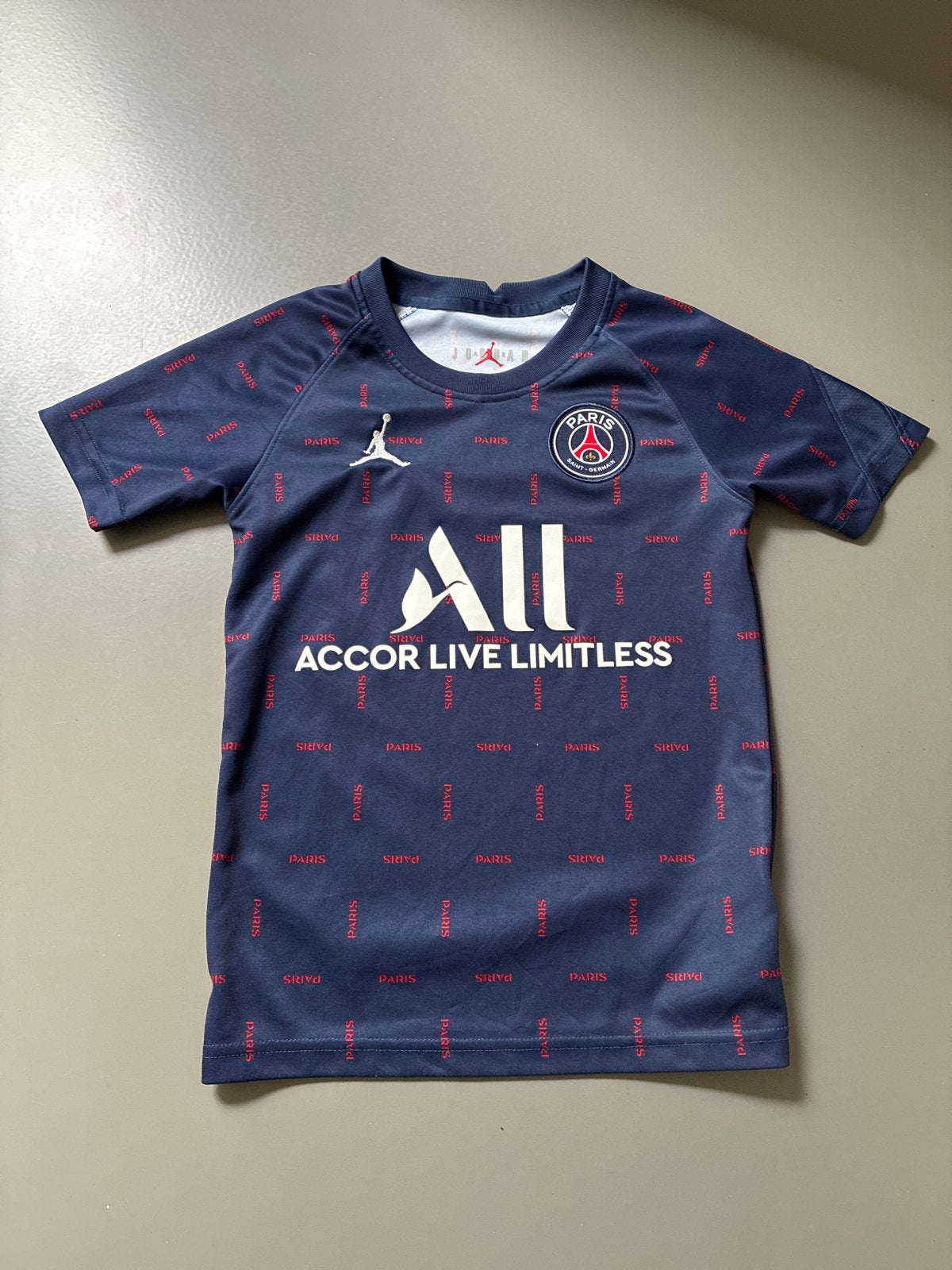 PSG Jordan Thuisshirt 2020/2021 - Maat 122/128, Ophalen of Verzenden, Zo goed als nieuw, Jongen